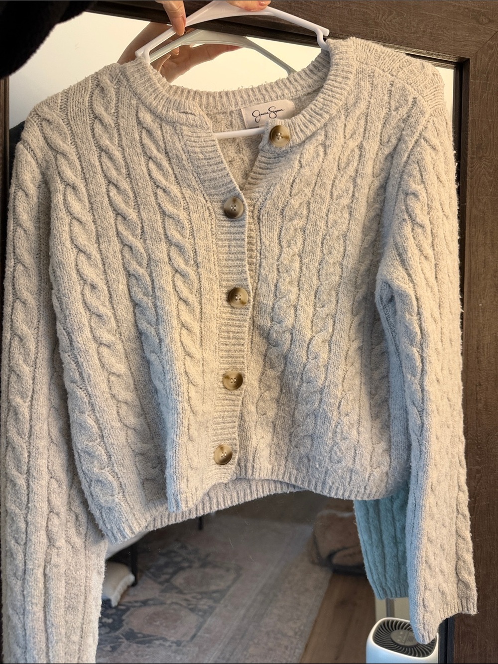 Jessica Simpson Cable-Knit Button Front Cardigan